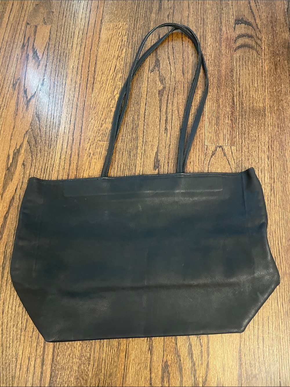 Black Leather Tote Bag